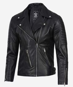 Mens Asymmetrical Black Leather Moto Jacket Leather Biker Jacket For Winter Events, Fall Motorcycling Leather Jacket With Long Sleeves, Fall Long Sleeve Leather Motorcycling Jacket, Fall Motorcycling Long Sleeve Leather Jacket, Edgy Long Sleeve Biker Jacket, Punk Style Leather Biker Jacket, Winter Punk Leather Outerwear, Rocker Biker Jacket For Fall Events, Rocker Style Fall Biker Jacket For Biker Events