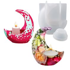 PRICES MAY VARY. 【ADORABLE MOON ORNAMENT】The mold features a unique moon shape with a void in the lower half. You could place a votive/tealight candle or trinket in it. 3d design, make the finished product more amazing and eye-catching 【QUALITY SILICONE】The moon candle holder mold is made of high quality silicone material, durable and flexible, not easy to tear. The inner surface is glossy, so it is easy to demould and come out clear shape 【EASY TO USE】The moon shape silicone mold brings more cr Moon Resin, Moon Ornament, 3d Moon, Concrete Mold, Concrete Candle Holders, Moon Candle, Trinket Holder, Concrete Candle, Silicone Resin Molds