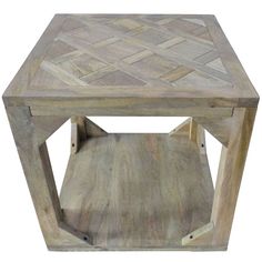 an end table made out of wood