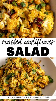 this roasted cauliflower salad is an easy and healthy side dish