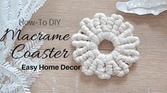 how to diy macrame coaster easy home decor