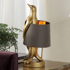 Bashful Penguin Lamp Accent Table Lamp, Wrought Iron Dining Table, Academia Bedroom, Front Porch Furniture, Wrought Iron Beds, Animal Lamp, Wrought Iron Candle Holders, Iron Candle Holders, Wrought Iron Candle