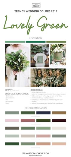 the wedding color scheme for lovely green