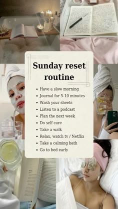 Reset Sunday, Sunday Rest, Morning Routine Checklist, Sunday Reset, Sunday Routine, Routine Checklist, Practicing Self Love