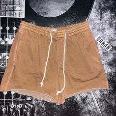 Nwt Bdg Bonfire Cutoff Shorts Color: Blush (Brown) Size: Medium Washed-Soft And Faded Sweatshorts From The Essential Bdg Label. Features A 6" Inseam With Cutoff Hems. Fitted With Pockets And An Adjustable Tie At The Waist. Urban Outfitters Exclusive. Features: - Sweatshorts From Bdg - Cutoff Hems - Adjustable Tie Waist - Uo Exclusive Content + Care: - 80% Cotton, 20% Polyester - Machine Wash Size + Fit: - Model Is 6’0" And Wearing Size Medium - Measurements Taken From Size Medium - Rise: 12" - I Casual Brown Cotton Shorts, Brown Cotton Shorts For Summer, Sporty Cotton Jean Shorts For Summer, Casual Brown Relaxed Fit Shorts, Cotton Jean Shorts For Day Out, Casual Bottoms With Built-in Shorts For Weekend, Brown Elastic Waistband Shorts, Brown Short Bottoms With Elastic Waistband, Brown Relaxed Fit Cotton Shorts