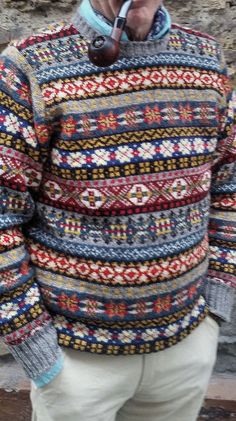 Fair Isle Sweater Men, Vintage Fairisle Sweater, Mens Fair Isle Sweater, Vintage Fair Isle Sweater For Cold Weather, Handknitted Sweater, Clothes For Big Men, Punto Fair Isle, Men’s Fair Isle Sweater, Vintage Jacquard Knit Winter Sweater