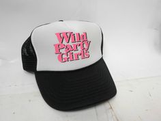 Wild Party Girls Trucker Hat Red Girl Trucker, Girls Baseball, Trucker Hat Black, Girl Baseball Cap, Wild Party, Baseball Girls, Party Girls, Baseball Cap, Trucker Hat