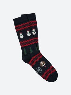 These jacquard-knit socks celebrate the winter season with their cheerful pattern of snowmen, pine trees, and St. Bernard dogs. Ribbed calf length socks Winter pattern Height: 22 cm Materials Fabric Content: 92% cotton, 7% polyamide, 1% elastane Size Guide One size fits most. Recommended size EU 40-45. For additional size information, please visit our size guide or contact Customer Service at mailorder@gravitypope.com Paris Winter, St Bernard Dogs, Bernard Dog, Winter Pattern, St Bernard, Winter Socks, Jacquard Knit, Pine Trees, Knit Socks