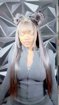 Y2k Frontal Hairstyles, Hairstyles 2024 Black Women, Bang Wig Hairstyles For Black Women, 20th Birthday Hairstyles Black Women, Cute Wig Styles For Black Women, Party Hairstyles Black Women, Jt Hairstyle, Cute Hairstyles For Wigs, Creative Wig Styles