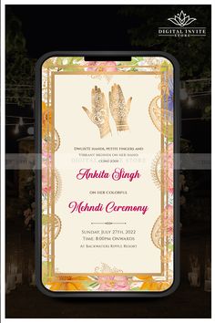 Printing & Personalising your own Mehndi invitations, Mendhi invites as Henna Party invites, Mehndi Invites, Mendhi Night invites & Digital Mehndi invites, Mehendi invitation has been made a super easy process by us specially for busy brides that save the valuable wedding-prep time while still giving you the complete save our date template & stationery of your dreams for your special Wedding!

You can print your Mehendi invitations pdf or Indian Wedding Invite Template where ever you choose! Mehndi Ceremony