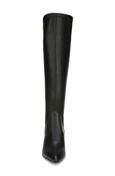 Streamlined, contemporary style defines a knee-high boot fashioned with a pointy toe and lofty block heel. Style Name:Franco Sarto Katherine Knee High Boot (Women) (Narrow Calf). Style Number: 6123130. Wide Calf Tall Boots For Workwear, Pointed Toe Knee-high Faux Leather Boots, Leather Knee-high Boots With Pointed Toe, Knee-high Boots With Stacked Heel For Office, Medium Width Faux Leather Knee-high Boots With Pointed Toe, Fitted Tall Knee-high Boots With Reinforced Heel, Tall Medium Width Boots For Work, Tall Medium Width Work Boots, Tall Boots With Stacked Heel For Work