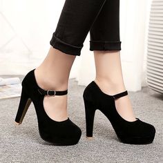 Wedding Party Shoes, Zapatos Mary Jane, Women Platform Shoes, Strappy High Heels, Costume Shoes, Super High Heels, Thick Heel, Ankle Strap Pumps, Womens Shoes High Heels