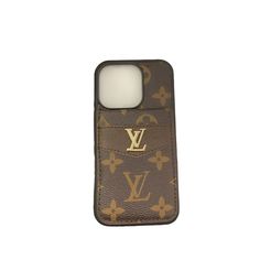 an iphone case with a louis vuitton logo on it