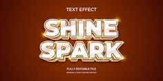 the text effect shine spark sparkles on a red background