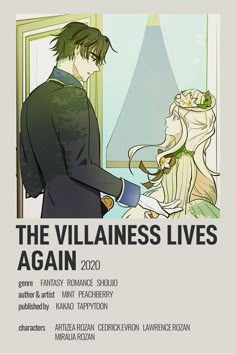 the villainess lives poster with an image of a man and woman