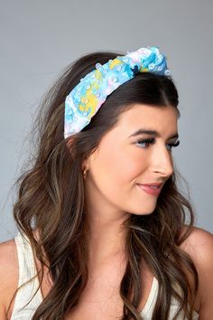 Every BuddyLove Babe knows that the accessories make the outfit! That’s why we decided to launch our Brianna Cannon xx BuddyLove Headband Collection! Each headband is a BuddyLove fabric with added embellishment to give it something extra special! Pair each one with the matching BuddyLove outfit or coordinate it with other similar styles. We hope you love this collab as much as we do! Pair her with our matching Kenny Dress or Cutie Set in Pastel Dream for you new favorite outfit! -This item is FI Spring Beach Headband, Trendy Summer Party Headband, Trendy Summer Hair Band Accessories, Blue Headband For Summer Beach, Blue Summer Headband For Beach, Casual Blue Headband For Spring, Blue Summer Beach Headband, Casual Spring Headband, Adjustable Blue Headband For Spring