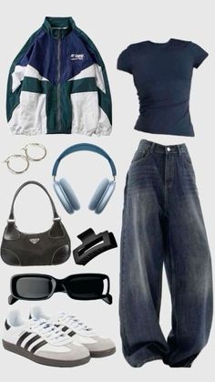 Cool Outfits For Autumn, Going Out Tomboy Outfits, Fits With Accessories, Get Together Outfit Casual, Types Of Outfits Style, Movie Outfit Ideas, Street Style Outfits Casual, Iconic Outfits, Fall Ootd