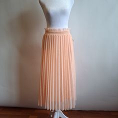 Brand New With Tag Spring Chiffon Pleated Skirt For Party, Fitted Chiffon Pleated Skirt For Spring, Orange Pleated Skirt For Party, Orange Pleated Party Skirt, Chic Orange Tiered Skirt, Chic Peach Skirt For Spring, Summer Peach Skirt, Spring Peach Flowy Skirt, Chic Orange Skirt For Spring