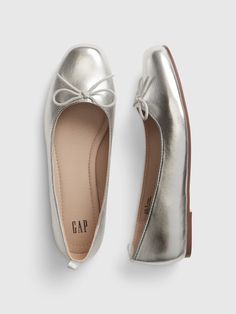 Ballet Flats | Gap Tek Shoes Ballet Flats, Ballet Flats For Dance, Repetto Ballet Flats Repetto, Silver Ballet Flats Outfit, Ballerina Shoes Outfit, August Collage, Cheap Ballet Flats, Balerinas Shoes, December Moodboard