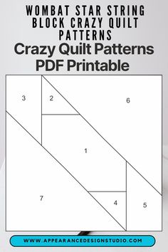 the crazy quilt pattern is shown with instructions for how to sew it and how to make