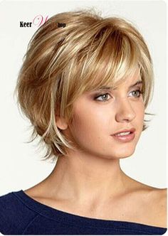 Short Choppy Layered Wavy Human Hair Blend Capless Wig Natural Daily Mix Blonde | eBay Gold Blonde, Penteado Cabelo Curto, Short Hair Haircuts, Short Hair With Layers, Short Bob Hairstyles, Short Hair Cuts For Women, Bob Cut, Short Bob