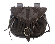 We gladly present medieval purse made of natural leather. At the flap of this purse, there is a decoration based on Fleur-de-lis - medieval lily pattern. Fleur-de-lis is one of the most popular medieval heraldic symbols and ornaments. There are two pouches attached to this purse. This purse is fastened by buckle. Size: Width17 cm Height15 cm Depth6 cm Medieval Style Leather Pouch Bags, Medieval Leather Pouch For Larp, Medieval Satchel, Medieval Bags, Medieval Purse, Medieval Prince, Medieval Items, Heraldic Symbols, Medieval Market