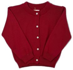 Pearl Button Cardigan - Red Girls Sweaters + Sweatshirts Dolce Gaccia Store Front, Button Cardigan, Lightweight Cardigan, The Pearl, Pearl Buttons, Online Store, Collage, Red, Pins