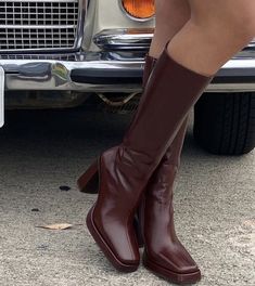 Cute Fall Boots For Women, Fall Leather Boots, Thrift Manifestation, Fall Thrift, Dark Brown Leather Boots, Birthday Aesthetic, Cowgirl Fashion, Fall 23