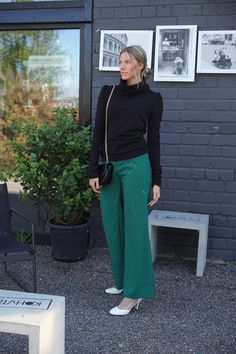 Forest Green Pants, Trousers Baggy, Golden Garden, Women Trousers, Palazzo Pant, Autumn Collection, Baggy Pants, Baggy Pant, Green Pants