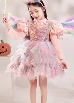 Stylish Pink O-Neck Patchwork Square Tulle Kids Mid Dresses Long SleeveFabric: TulleSize Fit: Fit: This garment fits true to size.Length: Size 130 measures 75cm from shoulder to hemBust:The bust size for size 130 measures around 68cmWash: Hand Wash Cold. Mid Dresses, Dresses Long, 9 And 10, Hand Wash, Long Sleeve Dress, Square, Halloween, Long Sleeve, Pink