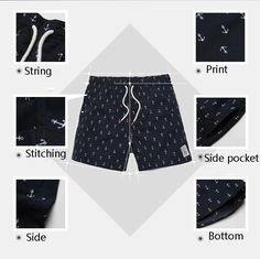 Item Type:Board ShortsModel Number:G5-MS137Pattern Type:PrintMaterial:PolyesterColor:navyClosure Style :DrawstringFeature:Quick DryingUse :Surfing/Swimming/FitnessStyle :sportClosure Type :Elastic Waist Sporty Navy Shorts For Beach, Sporty Navy Beach Shorts, Black Summer Shorts For Water Sports, Navy Swimwear For Surfing In Summer, Summer Black Water Sports Shorts, Summer Water Sports Black Shorts, Black Cotton Shorts For Swimming, Casual Navy Shorts For Swimming, Casual Navy Swim Trunks For Beach