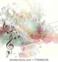 an abstract music background with musical notes