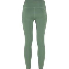 Comfortable tights in moisture-wicking stretch fabric. Great for day hikes and everyday outdoor life. Produced without PFCs, made for a lifetime of use. Sustainable, comfortable and attractive – what’s not to love about our Abisko Tights? Created from a moisture wicking stretch fabric in recycled polyester, they give a secure, snug feel that is further emphasised by the high waistband. We have also positioned the seams and designed the pockets for a flattering fit. Perfect for hiking and everyday outdoor life – the 7/8-length is easy to combine with socks and hiking boots. Durable stretch fabric in recycled polyester with a matte, opaque finish. Comfortable, high waistband that gives a secure snug feel. Waist is adjustable with an inside drawstring. Secure leg pockets with envelope closure