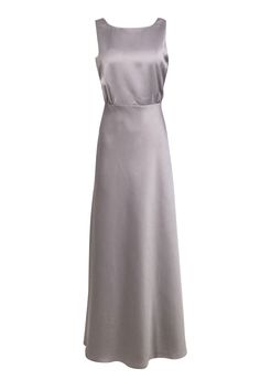 Be a stunner at your next formal event in this Sachin & Babi grey satin sleeveless dress. This stunning gown features a sleek grey maxi design, perfect for any formal occasion. Add some sparkle with statement silver earrings and complete the look with strappy sandal heels. Get ready for a night of elegance and glamour. Size 8 100% Polyester Fully lined Invisible zipper back Sleeveless Low back Bust 38" Waist 30" Shoulder to hem 62.5" Formal Sleeveless Maxi Dress With Sweep Train, Formal Full-length Satin Evening Dress, Formal Satin Finish Bridesmaid Dress, Elegant Evening Bridesmaid Dress With Satin Finish, Elegant Satin Bridesmaid Dress For Evening, Elegant Bias Cut Bridesmaid Dress For Party, Elegant Satin Finish Full Length Evening Dress, Elegant Full-length Satin Evening Dress, Elegant Full-length Evening Dress With Satin Finish