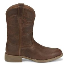 The 10 Inch Kilgore from the Stampede lineup, where comfort effortlessly combines with rugged allure, now enhanced with a oil and slip resisting rubber outsole for extended endurance. Enjoy unparalleled comfort with every step in these non-metallic airport friendly boots. Size: 9.  Color: Brown.  Gender: male.  Age Group: adult. Cowboy Casual, Justin Boots Womens, Square Toe Cowboy Boots, Square Toe Western Boots, Cowboy Shoes, Mens Cowboy Boots, Boots Mens, Rounded Toe Boots, Justin Boots