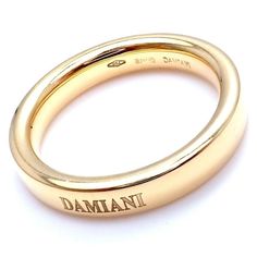 About This Piece: Rare! Damiani 18k Yellow Gold 3.5mm Band Ring Sz 5.5  Please refer to the dimensions in the description above for accurate measurements. Please reach out to the seller with any questions on dimensions or fit prior to purchase. Classic Yellow Gold Stackable Rings For Promise, Luxury Rings With Smooth Bezel For Anniversary, Luxury Stackable Rings With Thick Band, Luxury Stackable Rings With Thick Band For Formal Events, Luxury Yellow Gold Thick Band Engraved Ring, Luxury Engraved Yellow Gold Ring With Thick Band, Luxury Stackable Engraved Ring, Luxury Yellow Gold Stackable Rings With Thick Band, Luxury Thick Band Yellow Gold Stackable Rings