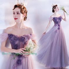 Purple Tulle Evening Dress For Banquet, Purple Tulle Gown For Banquet, Purple Tulle Dress For Banquet, Fitted Purple Bridesmaid Dress For Banquet, Purple Princess Dress With Fitted Bodice, Purple Dresses For Banquet And Prom Season, Purple Tulle Bridesmaid Evening Dress, Fitted Tulle Maxi Dress For Banquet, Purple Bridesmaid Dress For Prom Evening