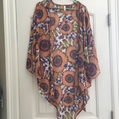 Beautiful Nwot Kimono. One Size Fits All. Blue Orange, One Size Fits All, Color Blue, Orange, Women Shopping, Blue, Color