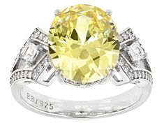 Bella Luce® canary and white diamond simulant 8.87ctw oval, square, and round, rhodium over sterling silver ring. Measures approximately 0.81"L x 0.44"W and is not sizeable. The diamond equivalent weight is 5.38ctw. Modern Yellow Diamond Jewelry, Dazzling Oval Yellow Ring, Dazzling Yellow Oval Ring, Modern Yellow Ring Jewelry, Luxury Yellow Oval Jewelry, Fine Jewelry Oval Yellow Jewelry, Yellow Oval Jewelry With Diamond Accents, Fine Jewelry Yellow Oval Jewelry, Classic Yellow Cushion Cut Jewelry