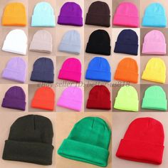 Wholesale Men's Women Beanie Knit Ski Cap Hip-Hop Blank Color Winter Warm Unisex Wool Hat (Description) Quantity: 1Pcs Size: Free Size Fit For Most .  (27X18CM) Material:  Wool Blend  (Lead Free & Nickle Free) Conversion:  1 inch = 25.4MM or 1MM = 0.0393 inch (Shipping) To USA 7--15 days, To Other Countries 25-35 days !!! We ship to worldwide by Hong Kong air mail,it usually takes 25-30 days,but sometimes it may need about 35 days to arrive. if you dont receive the package over 35 days, please c Acrylic Beanie Cap, Acrylic Bucket Hat For Winter, Solid Color Acrylic Hat, One Size, Winter Acrylic Bucket Hat, One-size Acrylic Hats, One Size Acrylic Hat, One Size Fits Most Acrylic Cap, One Size Acrylic Cap, Blank Color