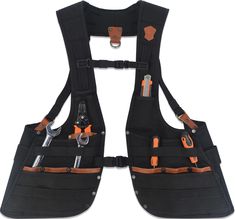 an adjustable vest with multiple tools attached to the chest and two straps on each side