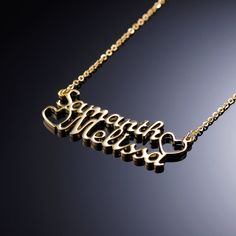 Personalize your own necklace with up to 2 names, or surprise them with the perfect personalized gift. Double Name Necklace, Double Name, Name Necklace Silver, 18k Gold Chain, Personalized Pendant, Rose Gold Metal, Precious Jewelry, Rose Gold Necklace, Personalized Necklace