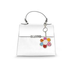 BRITTO KEYCHAIN - FLOWER POWER *Special New Release Price* Zinc Alloy, Nickel Plating with Enamel Color FillingDimensions: 3.00 inches x 3.00 inches x 0.125 inches Key Chain Ring and Bag Charm This accessory can be used as a keychain or a bag charm and arrives in beautiful packaging ready to enjoy or gift. White Bag Charm Keychain For Everyday Use, Trendy White Rectangular Keychains, White Bag Charm Keychain Gift, White Bag Charm Keychain As A Gift, White Bag With Keychain As Gift, Trendy White Keychain For Gifts, Trendy White Personalized Gift Keychain, Rectangular White Keychains, White Rectangular Keychain For Gift