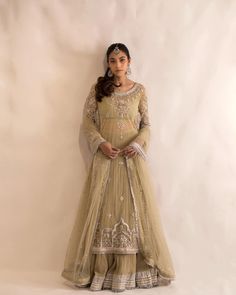 Pakistani Bridal Dress in Crushed Lehenga Kameez Style Crushed Lehenga, Lehenga Kameez, Pakistani Kameez, Kameez Style, Kameez Lehenga, Lehenga Dress, Pakistani Traditional, Pakistani Bridal Dress, Lehenga Bridal