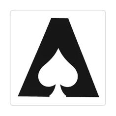 the ace symbol is shown in black and white