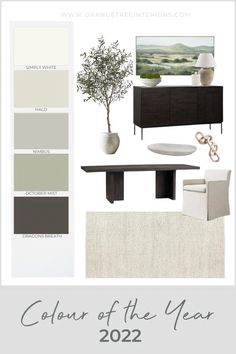 the color scheme for this living room is neutral