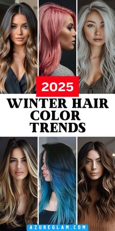 Winter 2025 hair color trends bring 21 exciting ideas for blondes, brunettes, and women with dark hair. For long hair or shoulder-length cuts, these hair dye ideas offer a range of shades, from rich red for brunettes to cool, frosty tones for blondes. Dark hair lovers can embrace deep winter hues, perfect for the colder months. Color Long Hair Ideas, Winter Lowlights Brunettes, Long Layered Hair Color Ideas, Fall Hair Colors For Long Hair, Color Hair Ideas 2024, Best Color To Blend Gray Hair, Cool Winter Hair Color Ideas, Auburn Hair With Blue Highlights, Autumn 2024 Hair Colour