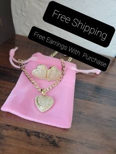 Gold layered necklace Processing time is 2-3 days *COMES WITH GIFT BOX Xoxo Necklace, Heart Jewelry Set, Gold Layered Necklace, Bracelet Name, Set Rings, Hugs Kisses, Buy Necklace, Free Earrings, Set Necklace