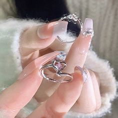 Description:Chic Pink Crystal Devil Heart RingSpecifications:Material: crystal. copper. 18k silverColor: silverSize: #7 adjustableWeight: 1.6 g/pcsFeatures & Details:Material: This romantic crystal devil heart ring is made of environmental... Fancy Jewelry, Pink Crystal