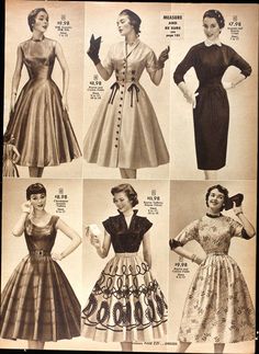 Women 1950s Fashion, 1950s Fashion Classy, 50s Fashion Magazine, 50s Aesthetic Art, 50s Catalog, 1950s Womens Fashion, 1945 Fashion, 1955 Fashion, 1950 Style